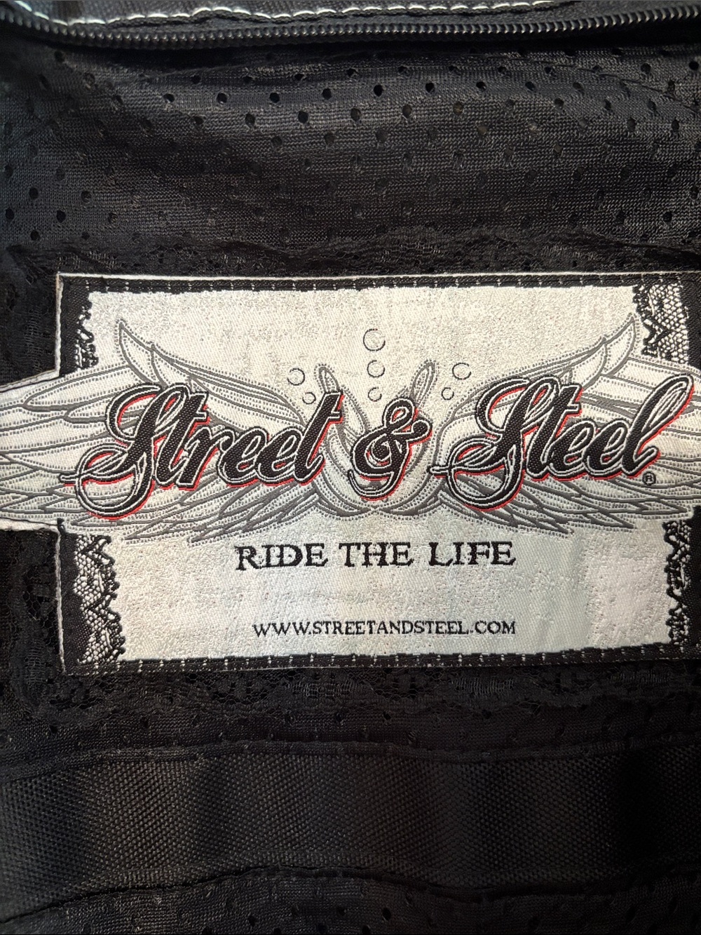 Women's Street and Steel Black Embroidered Motorcycle Jacket - Picture 2 of 16